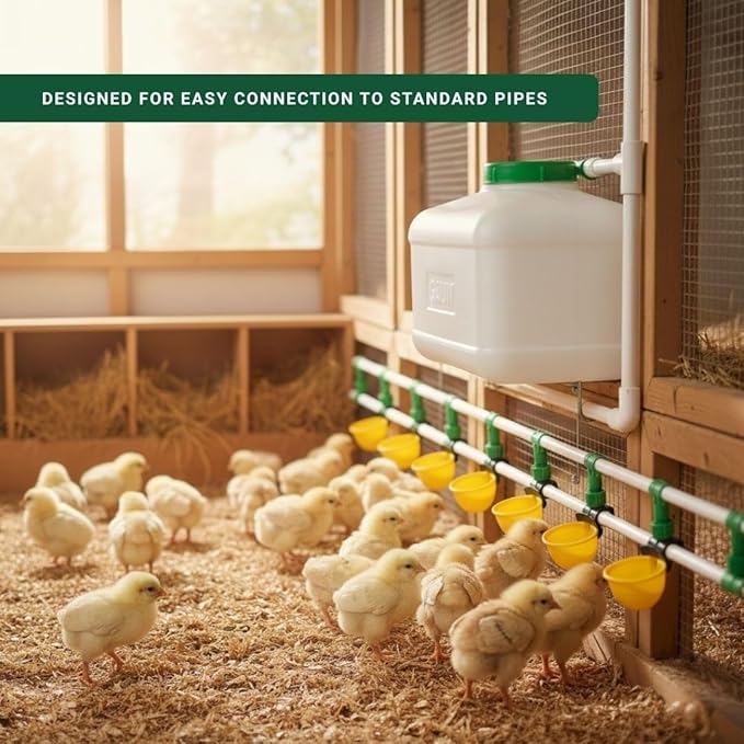 GAUN Header Tank 10L for Automatic Gravity Bird Waterer System – Reliable Water Supply, Easy Installation, Durable Design for Aviaries, Poultry, and Bird Breeding Setups