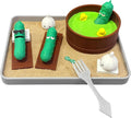 HouseBegan Pickle Zen Garden for Desk, Mini Desktop Sand Garden with Pickle Figures, Stress Relief Sand Tray Therapy Kit, Funny Office Desk Decor, Birthday Gift for Coworkers, Friends