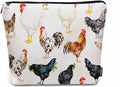 Roosters Makeup Bag For Women, Adorable Cosmetic Bag Makeup Bags, Farm Roosters Chicken Cock Cute Hen Zipper Bag Travel Bags Toiletry Organizers Pouch Bags Washing Bags For Gym Bathroom