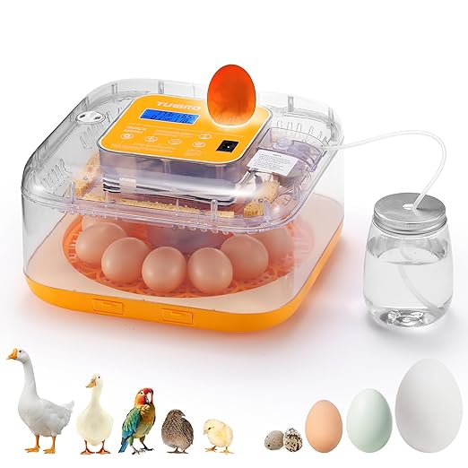 TURBRO 12 Egg Incubator with Automatic Egg Turning, Incubator for Hatching Eggs with Auto-Temperature and Humidity Control, Egg Candler, for Chicken, Duck, Quail, Use in Farm, Home, Classroom, Lab