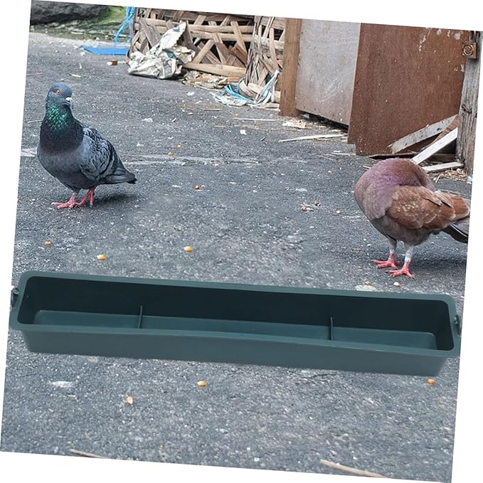 SUPVOX 2pcs Hanging Poultry Feeder with 3-Grid Design, Thickened Plastic Chicken Food Dispenser, Anti-Spill Trough Feeder for Birds, Suitable for Chickens, Ducks, Pigeons in Cage