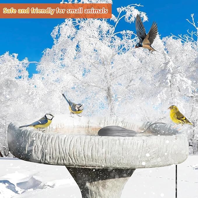 60W De-icer Submergible Bird Bath Heater Thermostatic Controlled Chicken Water Heater for Outdoors in Winter Animal Water Heater Ideal for Livestock Poultry Horses Cows Birds Chicken Farm Trough