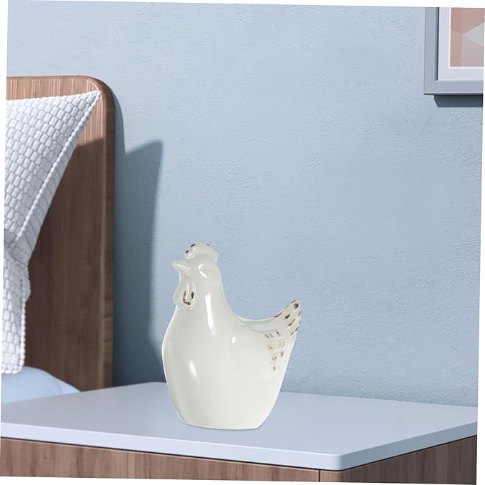 Alipis Farmhouse Style Ceramic Hen Decor Ornament for Kitchen Chicken Accessories