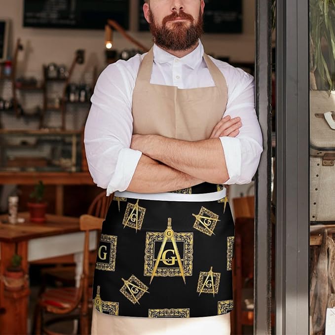 Unisex Half Waiter Waist Short Apron Waterproof Chef Works Waitress Aprons