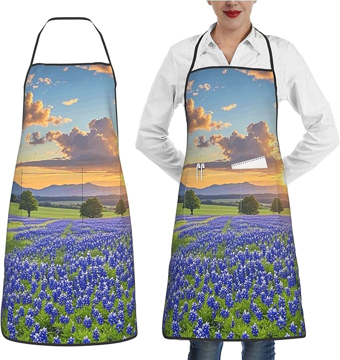 Waterproof Apron Adjustable Bib for Women Men Tractor farm Cooking Aprons Chef Bibs with 2 Pocket