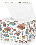 Pipes Skulls Leaves Ashtrays Storage Bins with Lids Foldable Storage Basket with Handles Collapsible Large Fabric Organizer Containers for Clothes Shelves Closet Office Home