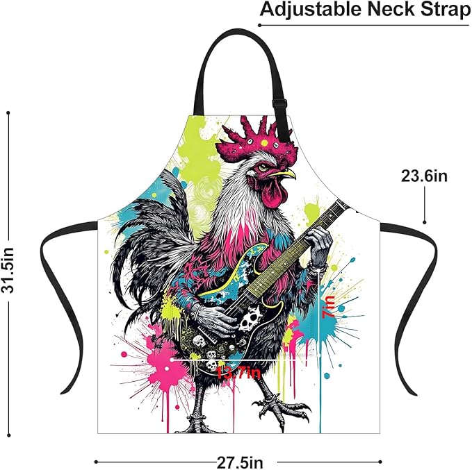Apron Adjustable Waterproof with Two Deep Pockets Wowen men for Summer BBQ Pool Parties & Resorts