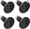 Simple Deluxe 50W 4-Pack Ceramic Heat Emitter Reptile Heat Lamp Bulb No Light Emitting Brooder Coop Heater for Amphibian Pet & Incubating Chicken, Black