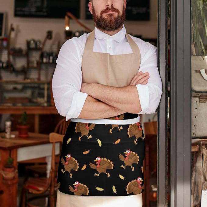Server Waitress Waist Apron Cooking Kitchen Restaurant Aprons for Women Men