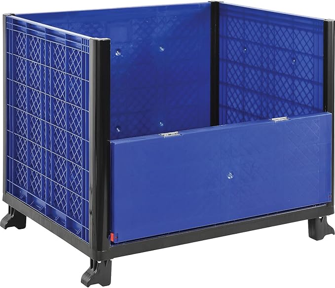 Global Industrial Solid Wall Bulk Container 39-1/4"L x 31-1/2"W x 29"H with One Drop Gate