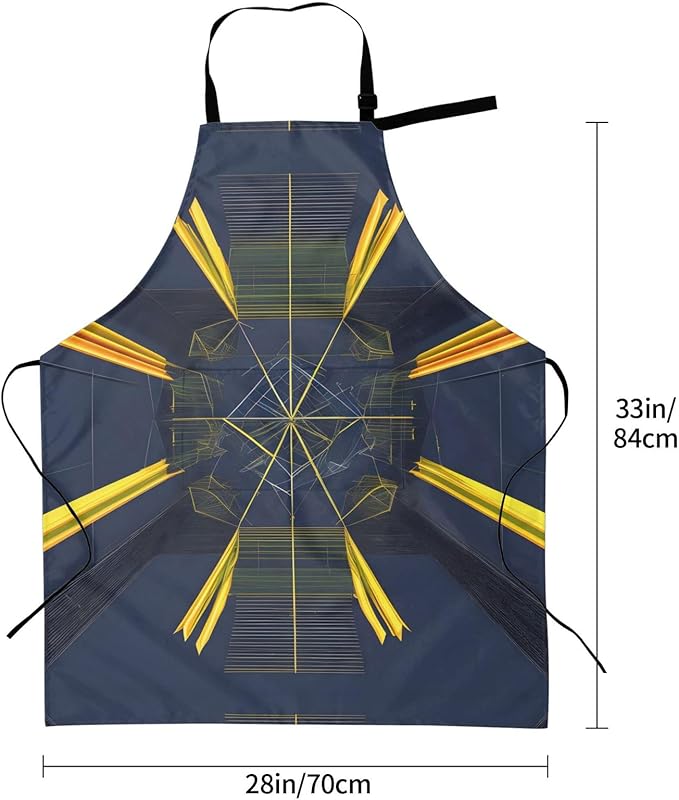 Multidimensional Space Heavy Duty Waterproof Apron with Pockets for AdultsResistant Grilling, Gardening, Painting