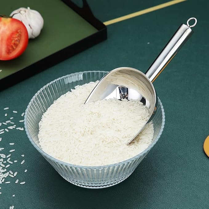 Premium Stainless Steel Cookie & Ice Cream Scoop - Dog Food & Utility Scoop - Dishwasher Safe (Silver/8oz/9 Inch)