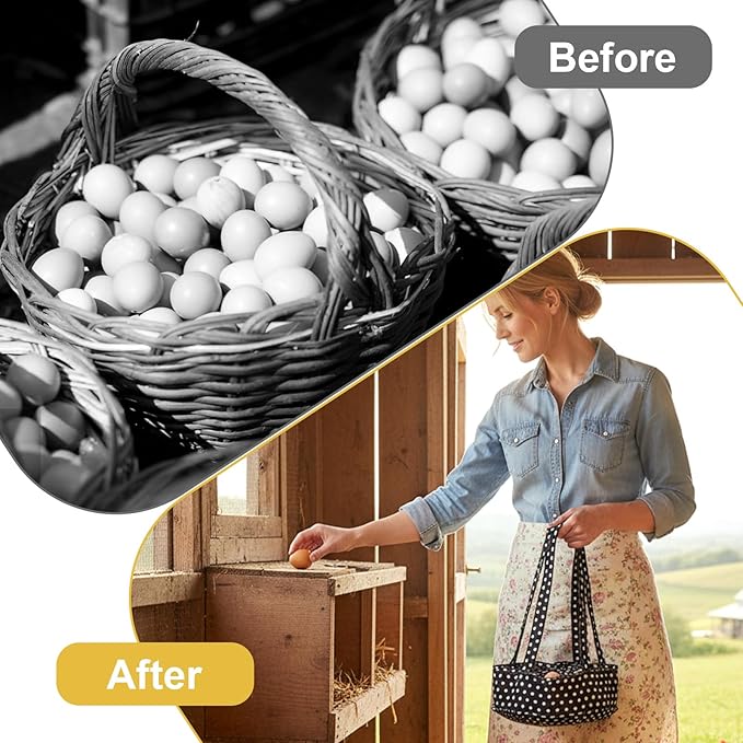 Egg Collecting Apron, 9 Pocket Chicken Apron, Washable Canvas Egg Collecting Basket Fresh Eggs Collection Carrier Bag for Chicken Duck Goose Eggs, Farm Home Use
