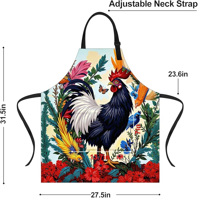 Apron Adjustable Waterproof with Two Deep Pockets Wowen men for Summer BBQ Pool Parties & Resorts