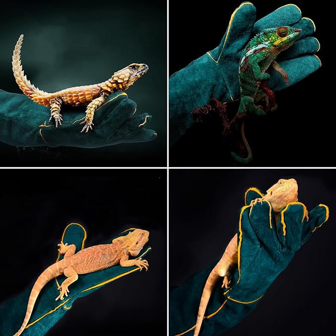 Hamiledyi Animal Handling Gloves 23.6in Bite Proof Anti-Scratch Protection Gloves Pet Grooming/Nursing/Wildlife Rescue Safety Work Gloves for Reptile Snake Iguana Cat Dog Falcon