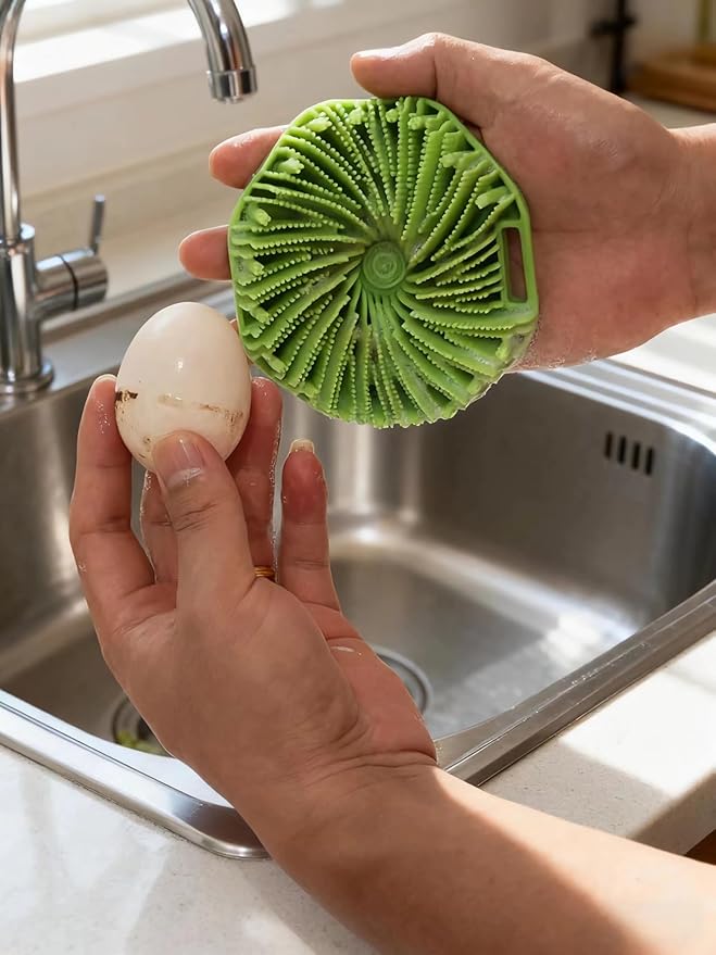 Egg Washer for Fresh Eggs - Egg Cleaner for Fruits and Vegetables, Keeps Produce Fresh (1, Blue)