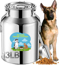 Newget 13lb Stainless Steel Dog Food Storage Container, Metal Pet Storage Container with Airtight Hangable Lid to Keep Food Fresh, Large Cat Food Storage Container with Scoop to Easily Clean