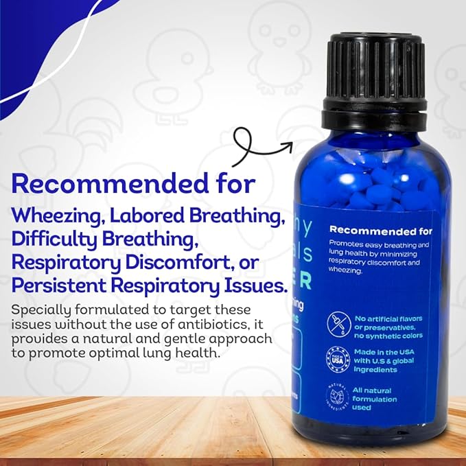 HA4E - Chicken Respiratory Support Supplement - Effective Breathing Aid for Chickens - Highly Effective Homeopathic Formula - 300 Tablets