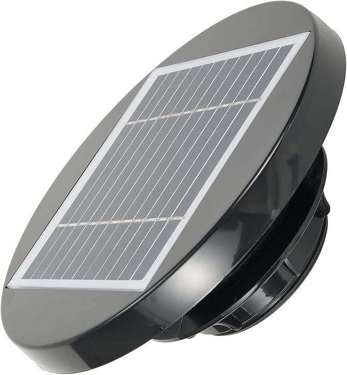 Portable Solar Vent Fan, Solar Powered Roof Fan Ventilator Loft Vent For Shed, for Small Sheds, Chicken Coops, Greenhouses, Boat RV, Weatherproof Metal Shell