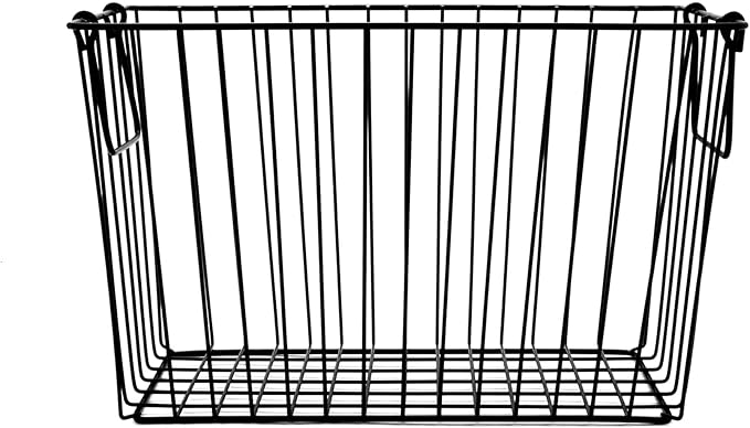 G.E.T. Heavy Duty Iron Wire Utility Storage Basket/Bin with Handles, 14" x 7" x 9" (Pack of 2)