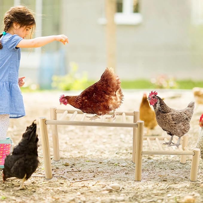 Vehomy Chicken Perch - Roosting Ladder for Chicken Coop - Jungle Gym & Toys for Poultry