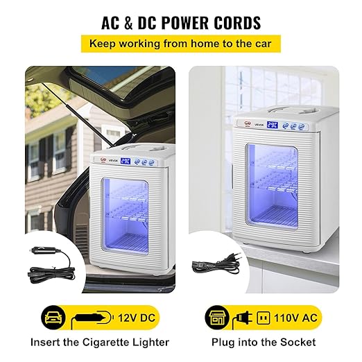 Happybuy White Reptile Incubator 25L Scientific Lab Incubator Digital Incubator Cooling and Heating 5-42°C Reptile Egg Incubator 12V/110V Work for Small Reptiles