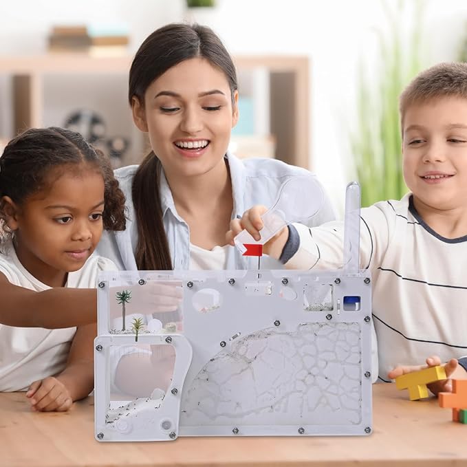 NAVAdeal Sand Ant Farm Castle 2023 Habitat Educational & Learning Science Kit Toy for Kid & Adult, Study of Ecosystem, Behavior of Ant Colony, Explore The World at Home School (Live Ant NOT Included)