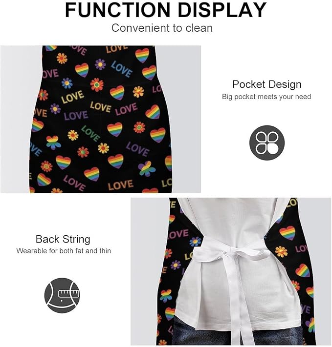 Chef Bib Apron for Restaurant, Anti-Stain with Pocket Adjustable, Cooking Dishwashing Lab Use