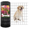 Black PVC Coated Welded Wire Fence 24 Inch x 100 Foot, 2 Inch x 3 Inch 16GA, Garden Border Fencing Roll Vinyl Coating Metal Wire Mesh for Yard Vegetable Plant Protection Poultry Netting