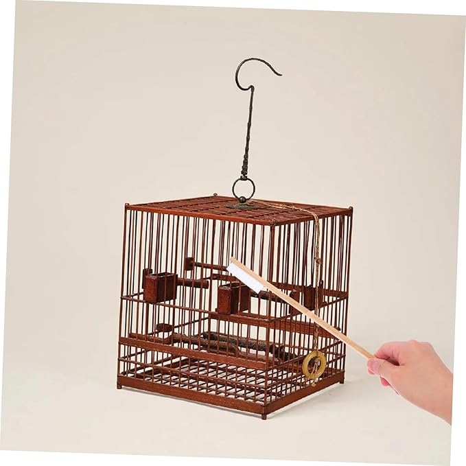 Kisangel 2pcs Bird Cage Cleaning Brush Set Wire Brush Dropping Shovel for Pet Birds Cage Accessories