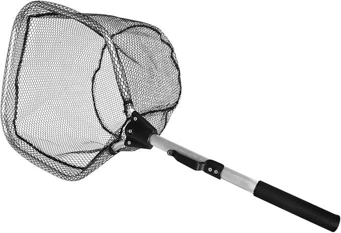 POPETPOP Fishing Net Hook Mesh Lightweight Portable Drop Net for Kayak Fly Fishing Crab Catching