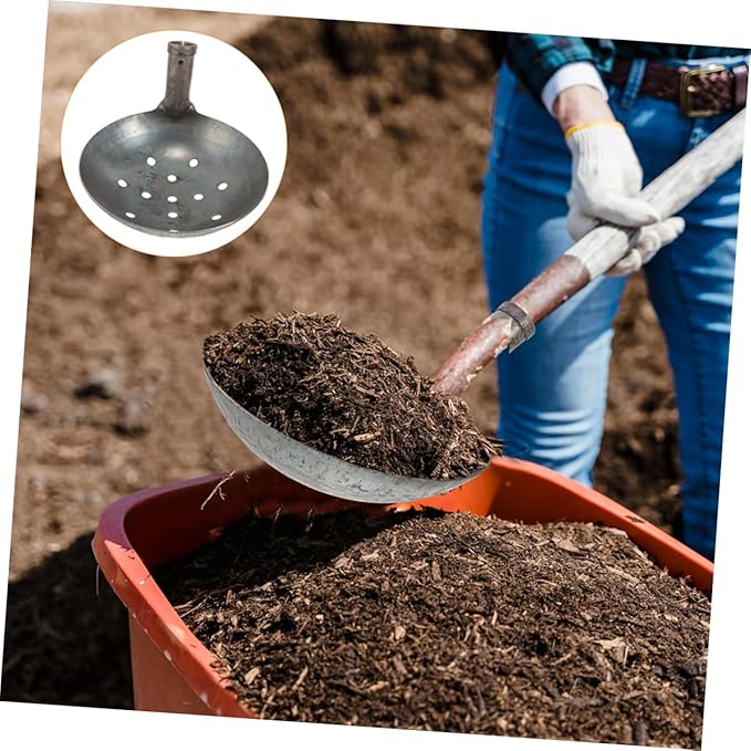 Heavy Duty Metal Sifting Scoop for Cleaning Sewage and Debris Durable Dung Sifting Ladle for Construction and Plumbing Professionals Versatile Tool for Clearing Drains and Wells
