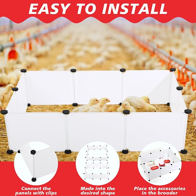 5 Pack Winter Chicken Brooder Box Starter Heated Chicken Waterer with Chick Perch Set 0.8 Gallon Heated Poultry Fountain, Flip Top Poultry Feeder, 2.9 Pounds Chick Feeder for Coop Chicks