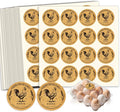 320 Pcs Farm Fresh Eggs Carton Labels, 2 Inch Round Kraft Paper Style Unwashed Eggs Labels Self-Adhesive Egg Packaging Stickers for Chicken Egg Box Container Farm Supplies