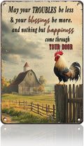 Rooster Kitchen Wall Decor Chicken Metal Signs Farm Rooster Crowing Sign Chicken Decor Welcome To My Mother Kitchen Home Fence Wall Decor 12x16 Inch Vintage Chicken Coop Tin Poster