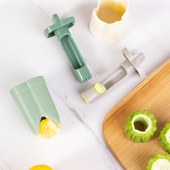 Pepper Seed Corer Remover - 2025 Upgraded 2-in-1 Bell Pepper Cutter & Deseeder: Effortlessly Streamline Your Kitchen Prep for Faster, More Efficient, & Hassle-Free Meal Prep (3, Beige)