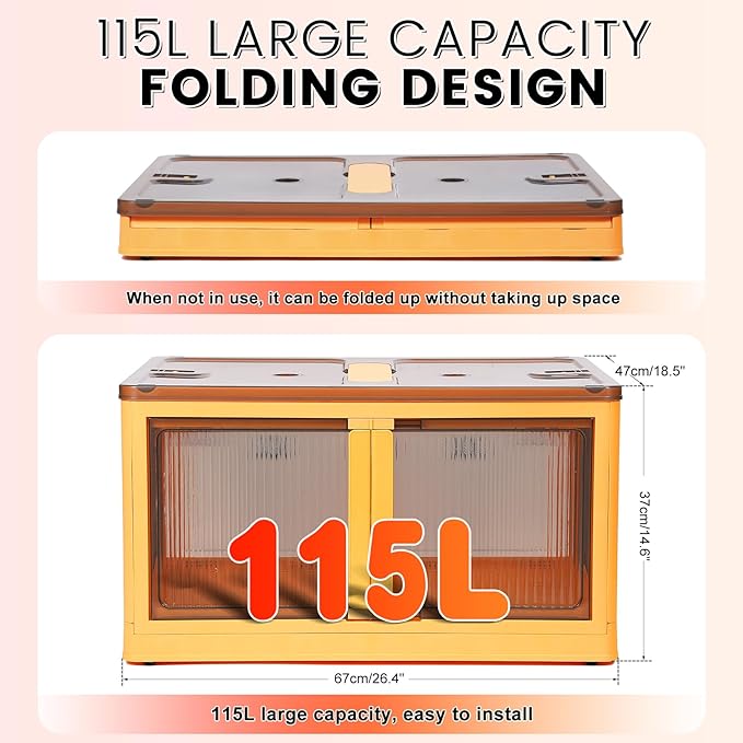 115L Chicken Brooder Box for Chicks Kit with Heater Chicks Warmer Brooder Plate Ducks Tent Pen Thermometer for 30 Ducks Bedding Indoor Quail Brooder (115L)