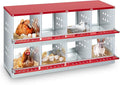8-Compartment Chicken Nesting Box with Roll-Away Egg Collection - Metal Laying Box for Hens and Ducks, Features Pull-Out Tray & Swing Perch, Wall Mount Design for Coops