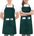 Utopia Kitchen 2 Pack Bib Apron, Adjustable with 2 Pockets, Water and Oil Resistant, Cooking Kitchen Chef Apron for Women Men