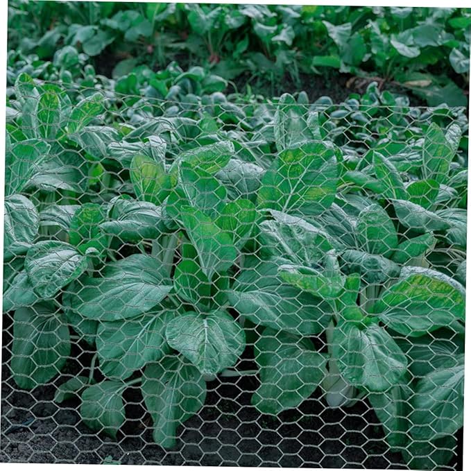BESPORTBLE Galvanized Chicken Wire Net for Poultry Fencing Hexagonal Metal Wire Mesh for Garden Protection Sturdy and Easy to Install Chicken Fence 50ft Length