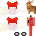 Rabbit Watering System Bucket Connector kit for ID 3/8’’ Hose with Barb Ball Valve, Bulkhead Fitting, Mesh Washer, Hole Saw, Poultry-Watering-Equipment, Animal Water Dispenser