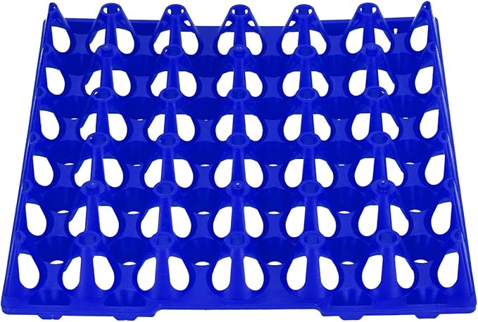 Dioche Egg Crates 5PCS Egg Flats - 30 Cell Plastic Crates Holder Tray for Storage & Transportation - Durable & Reusable Storage Solutions (Blue)