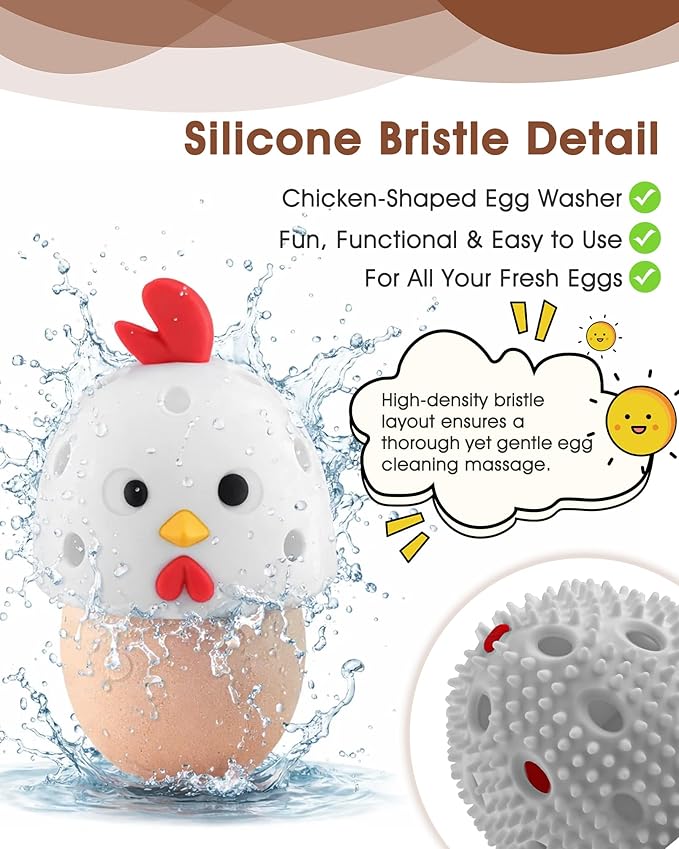 Bamboo Egg Holder Countertop with Silicone Egg Cleaner, 3-Tier Egg Holder for 36 Eggs, Stackable Design for Fresh Eggs, Farmhouse Egg Tray Storage Display Rack，Fits Quail, Duck, Chicken Eggs