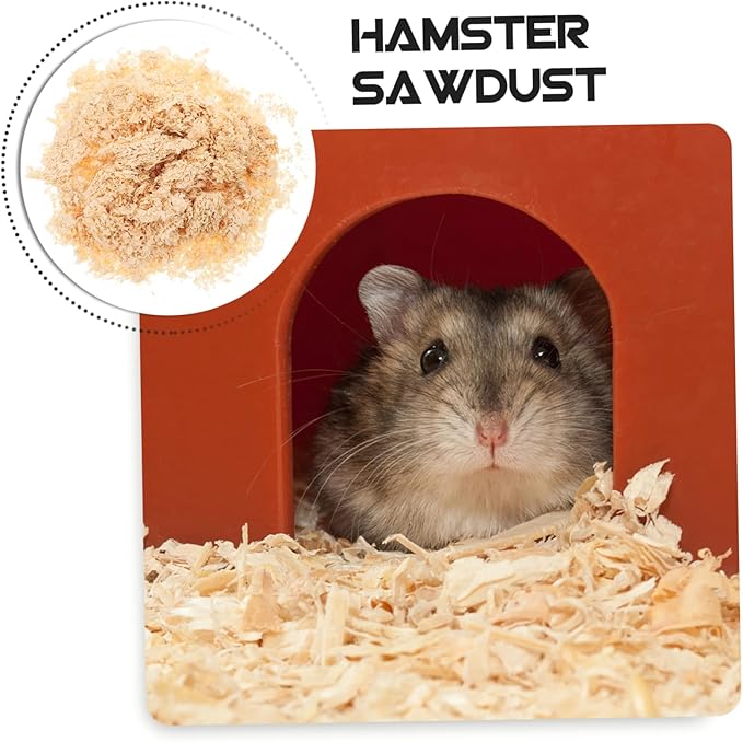 TOYANDONA Natural Wood Shavings for Small Animals Comfortable Bedding for Hamsters Rabbits Ferrets Chicken Coop Bedding Excellent Moisture Absorption Safe Environment
