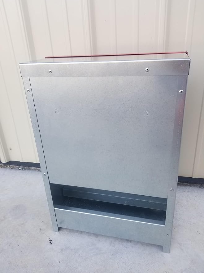 DUNCAN'S FAMILY FARM STORE Duncans Poultry 50 LB Double Sided Chicken Feeder. The Fat Boy Hold up to 50 LBS of Feed. Made in The USA and Comes Fully Assembled!