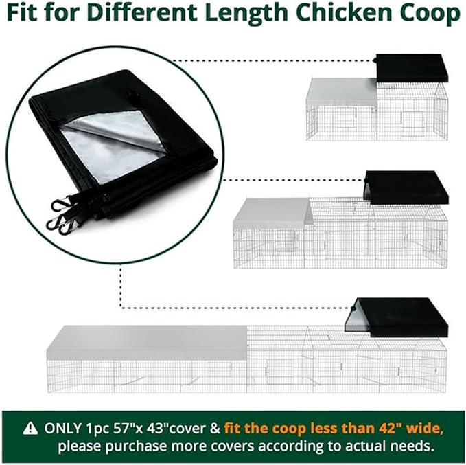 Tarp for Chicken Coop - 145x110cm Waterproof Shelter Cover, Durable Poultry Shade Canopy, Long Lasting Outdoor Protection Screen Yard | Garden Balcony Apartment Fence Weather Guard Replacement Use
