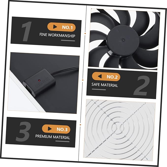 1set Solar Powered Fan for Chicken Coop Small Ventilation Solar Exhaust Fan for Greenhouse Rv Cooling