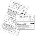 Poultry Freezer Labels,4x3 Inch with Handling Instructions Exemption,50 Pcs