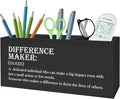 Difference Maker Gift Pencil Pen Holder for Desk, Appreciation Thank You Gifts for Coworkers Employees Boss Teacher Mentor Wooden Pencil Holder Organizer for Home Office Desk Accessories