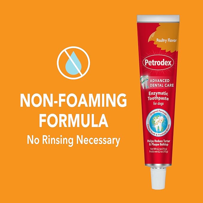 Petrodex Toothpaste for Dogs and Puppies, Cleans Teeth and Fights Bad Breath, Reduces Plaque and Tartar Formation, Enzymatic Toothpaste, Peanut Flavor, 2.5oz